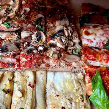 Bonci - Spicy Eggplant Pizza, Margarita Pizza l, - Pizza Near Me - Chicago, Illinois Bonci - Spicy Eggplant Pizza, Margarita Pizza l, - Pizza Near Me - Chicago, Illinois
