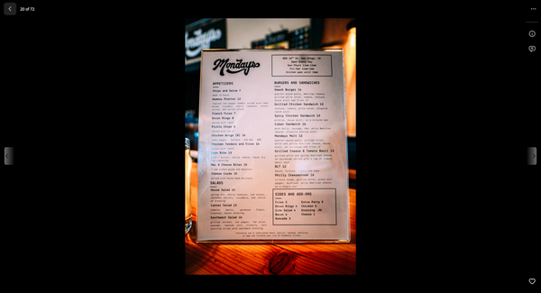 Menu photo 5 Mondays San Diego, CA Menu photo 5 Mondays San Diego, CA