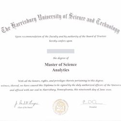 Harrisburg University of Science and Technology - Congratulations on the graduation and best wishes for the next adventure.
