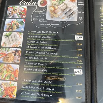 Banh Cuon Tay Ho - Menu - Vietnamese Near Me - San Jose, California