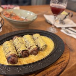 Dervish Restaurant - Wayne - Filet mignon with grape leaves filling with cheddar herb sauce