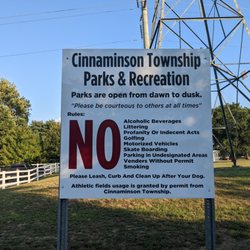 Cinnaminson Township Memorial Park - The rules of Memorial Park