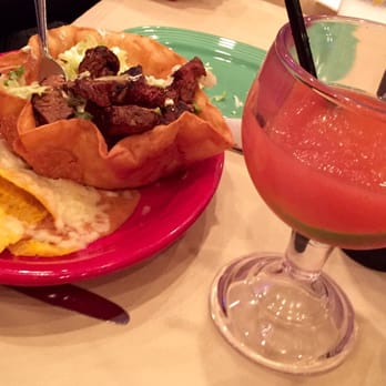 Carreta's Grill - Steak salad and yummy strawberry margarita! - Mexican Near Me - Metairie, Louisiana