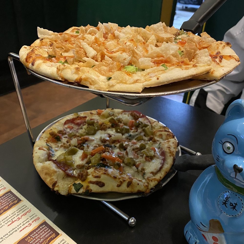 Fong's Pizza - Crab Rangoon Pizza in the Italian pizza - Pizza Near Me - Des Moines, Iowa Fong's Pizza - Crab Rangoon Pizza in the Italian pizza - Pizza Near Me - Des Moines, Iowa