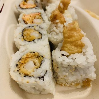 Jai Dee Thai Kitchen - Volunteer Roll(back) and Crunchy Shrimp (front). Rolls double-stacked - Thai Near Me - Knoxville, Tennessee