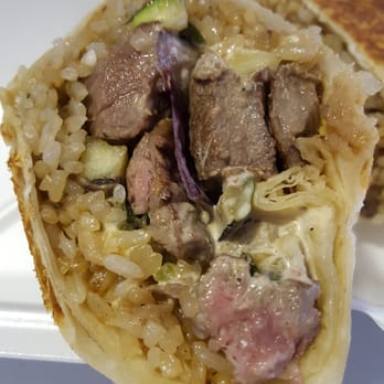 Truk-N-Yaki - Ribeye burrito, interior view - Food Trucks Near Me - Las Vegas, Nevada Truk-N-Yaki - Ribeye burrito, interior view - Food Trucks Near Me - Las Vegas, Nevada