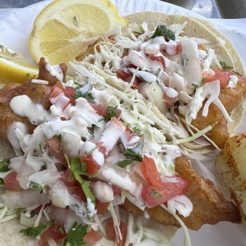 Miches De La Baja - Battered shrimp taco and battered fish taco - Seafood Near Me - Lake Elsinore, California
