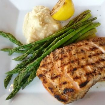 Fig's Prime - Salmon, a bit on the dry side for our taste - Steakhouses Near Me - Altamonte Springs, Florida Fig's Prime - Salmon, a bit on the dry side for our taste - Steakhouses Near Me - Altamonte Springs, Florida