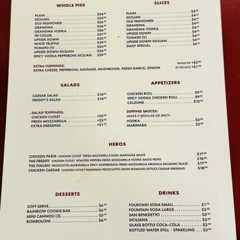 Freddy’s Pizza Since 1961 - Menu - Pizza Near Me - Astoria, New York