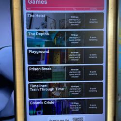 The Escape Game - The waiting board