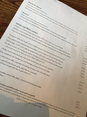 Menu photo 4 The Windsor Castle London, XGL Menu photo 4 The Windsor Castle London, XGL