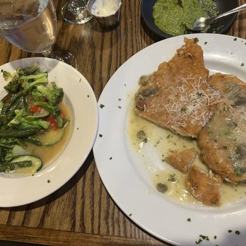 Cafe Pesto's - Chicken Milanese with veggies - Italian Near Me - Farmington, Connecticut Cafe Pesto's - Chicken Milanese with veggies - Italian Near Me - Farmington, Connecticut