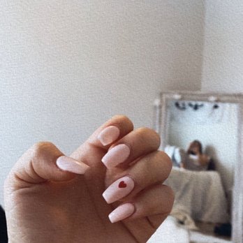 O Nails Spa - Cute like heart design for Valentine's Day for an acrylic fill - Nail Salons Near Me - State College, Pennsylvania