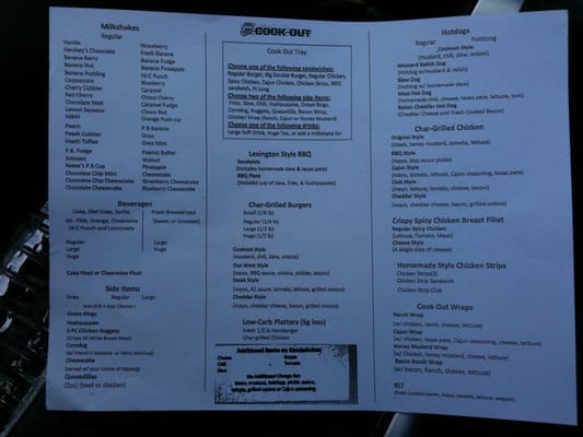 Menu photo 3 Cook-Out Henrico, VA