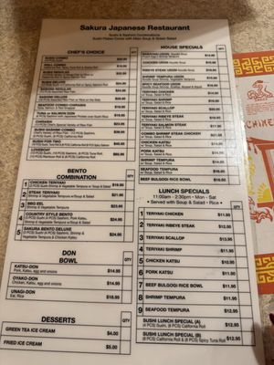 Menu photo 4 Sakura Restaurant Fayetteville, NC Menu photo 4 Sakura Restaurant Fayetteville, NC