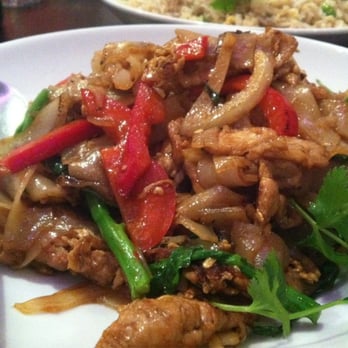 The Thai Orchid Springwood - Spicy basil noodles w pork; or spicy basil beef (can't remember but doesn't matter as both were great) - Thai Near Me - Springwood, QLD The Thai Orchid Springwood - Spicy basil noodles w pork; or spicy basil beef (can't remember but doesn't matter as both were great) - Thai Near Me - Springwood, QLD