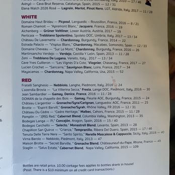 Tiny House - Wine side of the menu - Cocktail Bars Near Me - Omaha, Nebraska