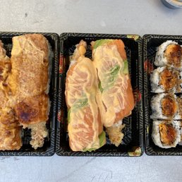 Blushing Lava Roll, Sunset Blvd Roll, Sweet Potato Roll Blushing Lava Roll, Sunset Blvd Roll, Sweet Potato Roll