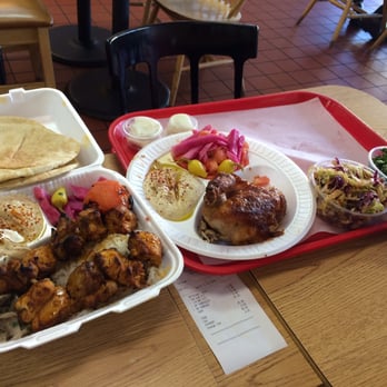 Zankou Chicken - L TO R: Chicken kabob plate, quarter white chicken plate, cabbage salad, tabbouleh - $28.30 for all this - Mediterranean Near Me - Pasadena, California Zankou Chicken - L TO R: Chicken kabob plate, quarter white chicken plate, cabbage salad, tabbouleh - $28.30 for all this - Mediterranean Near Me - Pasadena, California