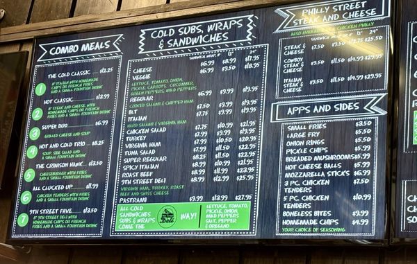 Menu photo 3 9th Street Deli Indiana, PA