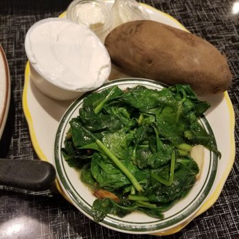 Mike's Olympic Diner - Sauteed spinach and bake potatoe - Diners Near Me - Staten Island, New York Mike's Olympic Diner - Sauteed spinach and bake potatoe - Diners Near Me - Staten Island, New York