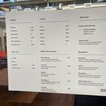Iron & Kin Coffee Co - Menu - Coffee & Tea Near Me - Claremont, California Iron & Kin Coffee Co - Menu - Coffee & Tea Near Me - Claremont, California