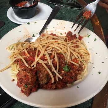 Pascucci - Spaghetti Bolognese with meatballs  .. not great but not terrible, needed some more flavor - Italian Near Me - Santa Barbara, California