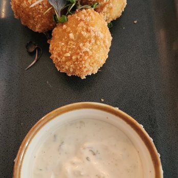 GRANA BYOB - Winter prix fixe: Arancini - clam filled bits - small but tasty - Salad Near Me - Cape May, New Jersey GRANA BYOB - Winter prix fixe: Arancini - clam filled bits - small but tasty - Salad Near Me - Cape May, New Jersey