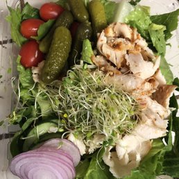 The delicious grilled chicken salad! The delicious grilled chicken salad!