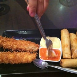 The Thai Orchid Springwood - Coconut shrimp & duck spring roll