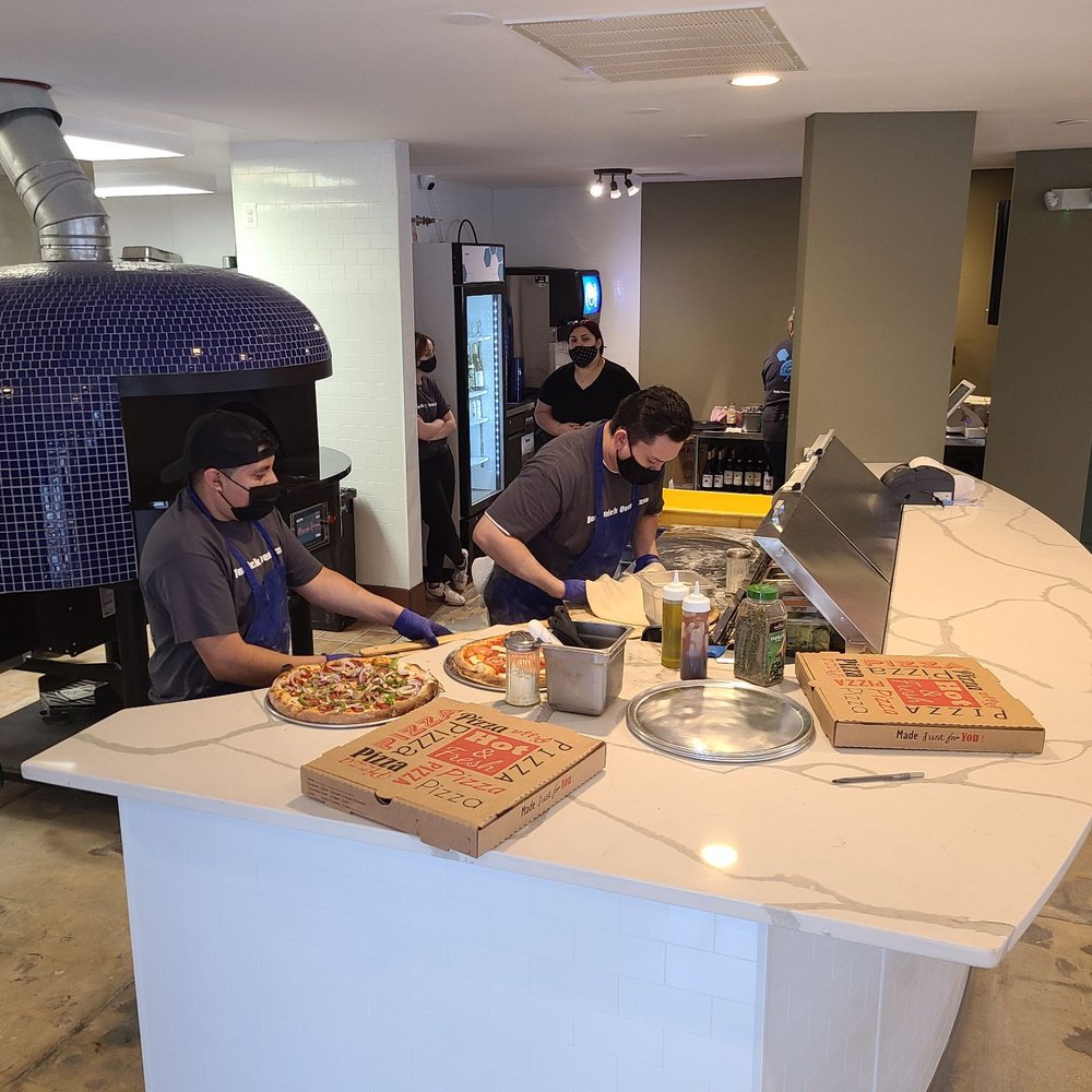Bear Brick Oven Pizza - Prepping the pizzas - Pizza Near Me - Silver Spring, Maryland