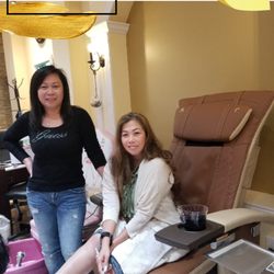 Charming Nails - Lini and I, trying not to be shy- but, definitely happy to see her, again