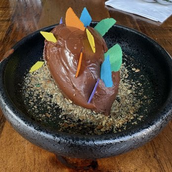 Covacha - Delicious chocolate mouse with oblea and pumpkin seeds - Mexican Near Me - New York, New York