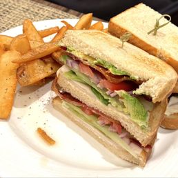 Club sandwich/skimpy steak fries. Overall good, not impressive this visit. Club sandwich/skimpy steak fries. Overall good, not impressive this visit.