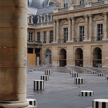 Les Jardins du Palais Royal - The Colonnes de Buren designed by artist Daniel Duren are located in the courtyard, near the garden. Unique way to fill the space. good sit. - Parks Near Me - Paris, 75 Les Jardins du Palais Royal - The Colonnes de Buren designed by artist Daniel Duren are located in the courtyard, near the garden. Unique way to fill the space. good sit. - Parks Near Me - Paris, 75