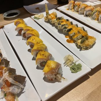 Kai Sushi - L-R: Cowboy Steak, Ultimate Albacore, Colby Ave, Miami Heat - Japanese Near Me - Everett, Washington