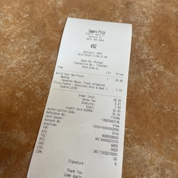 Toppers Pizza Place - Pizza Near Me - Ventura, California