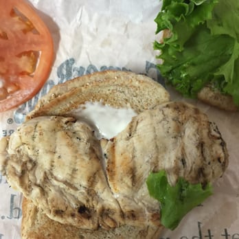 Farmer Boys - Kinda small piece of chicken on a big bun - Breakfast & Brunch Near Me - Orange, California