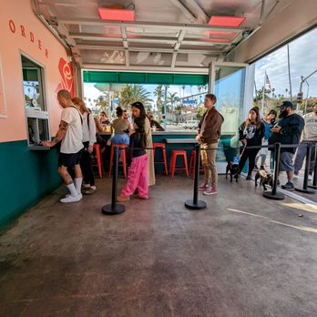 The Win-Dow Long Beach - Not a bad line today - Burgers Near Me - Long Beach, California The Win-Dow Long Beach - Not a bad line today - Burgers Near Me - Long Beach, California
