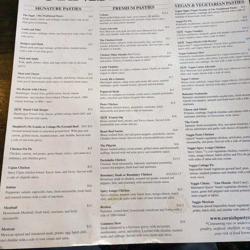 Cornish Pasty Co - British Near Me - Flagstaff, Arizona