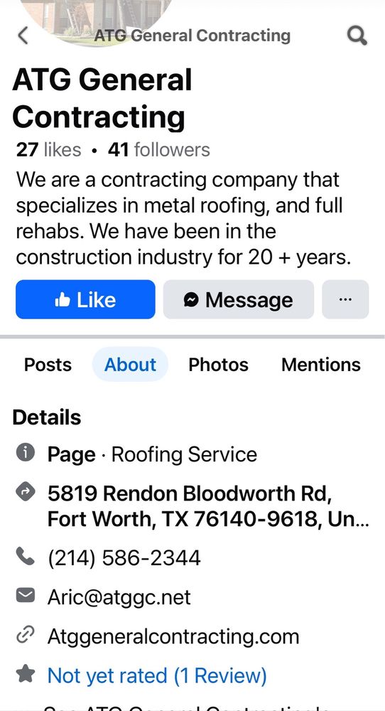 Slide of ATG General Contracting