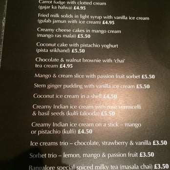 Bangalore Express - Dessert menu - Indian Near Me - London, XGL