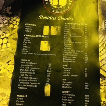 Atico - Menu 11/2022 - Hookah Bars Near Me - Sayulita, NAY