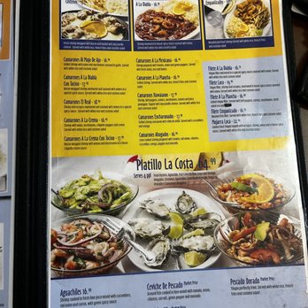 La Costa Colima - a menu for a seafood restaurant - Seafood Near Me - Jerome, Idaho La Costa Colima - a menu for a seafood restaurant - Seafood Near Me - Jerome, Idaho