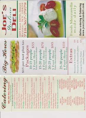Menu photo 8 Joe's Italian Deli Bronx, NY Menu photo 8 Joe's Italian Deli Bronx, NY