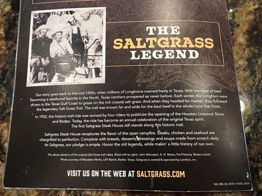 Menu photo 2 Saltgrass Steak House Nashville, TN Menu photo 2 Saltgrass Steak House Nashville, TN
