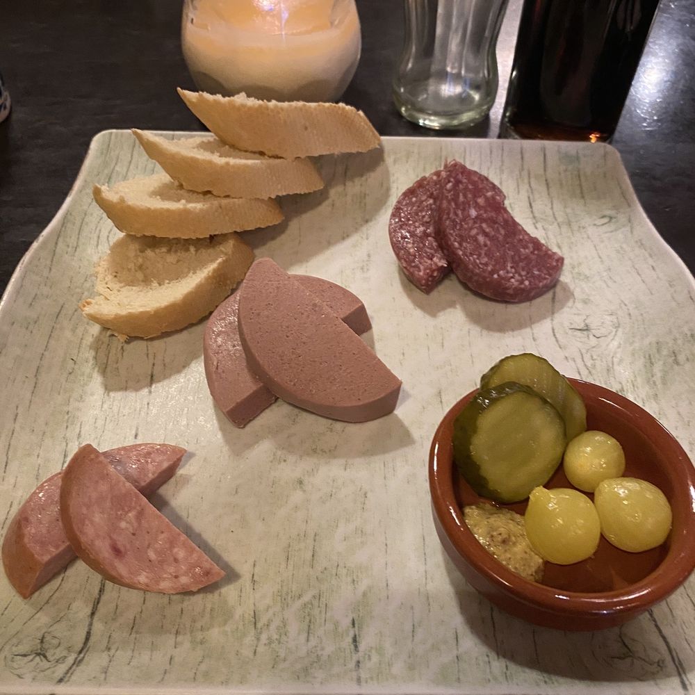 The Pantry - Selection of sausages and pickles - Modern European Near Me - Amsterdam, New Hampshire