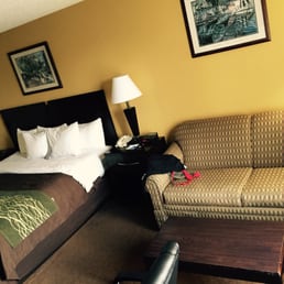 Couch and king bed