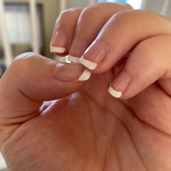 Nail Center - Uneven polish and hair in nail polish - Nail Salons Near Me - Thornton, Colorado Nail Center - Uneven polish and hair in nail polish - Nail Salons Near Me - Thornton, Colorado