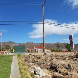 76 Gas Station - The walkway connecting the 76 to the River Mountains Loop Trail.